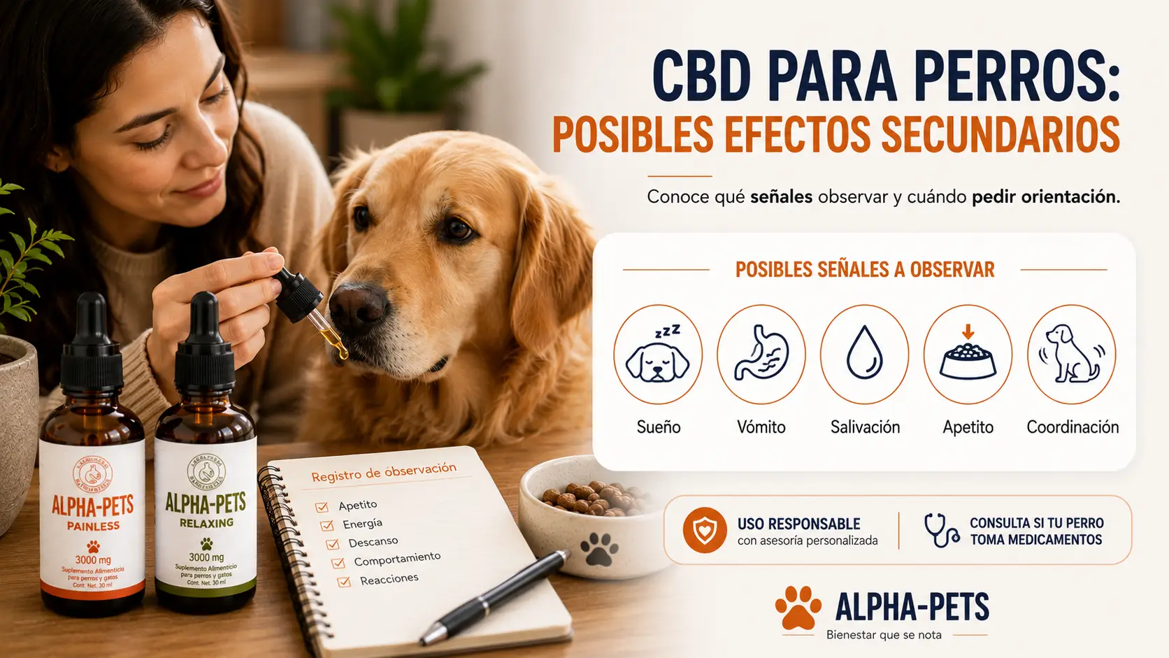 CBD para perros efectos secundarios